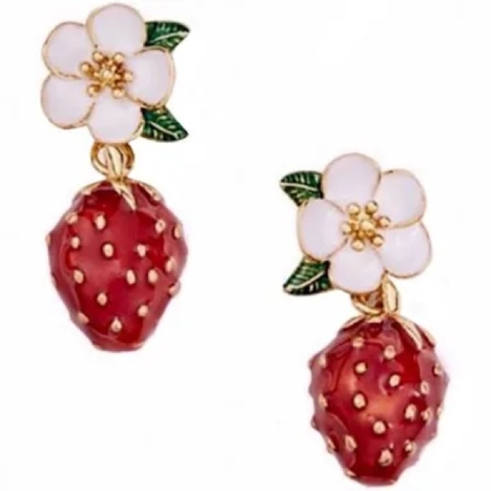 kate spade new york ♠️ Picnic Perfect Strawberry Drop Earrings NWT